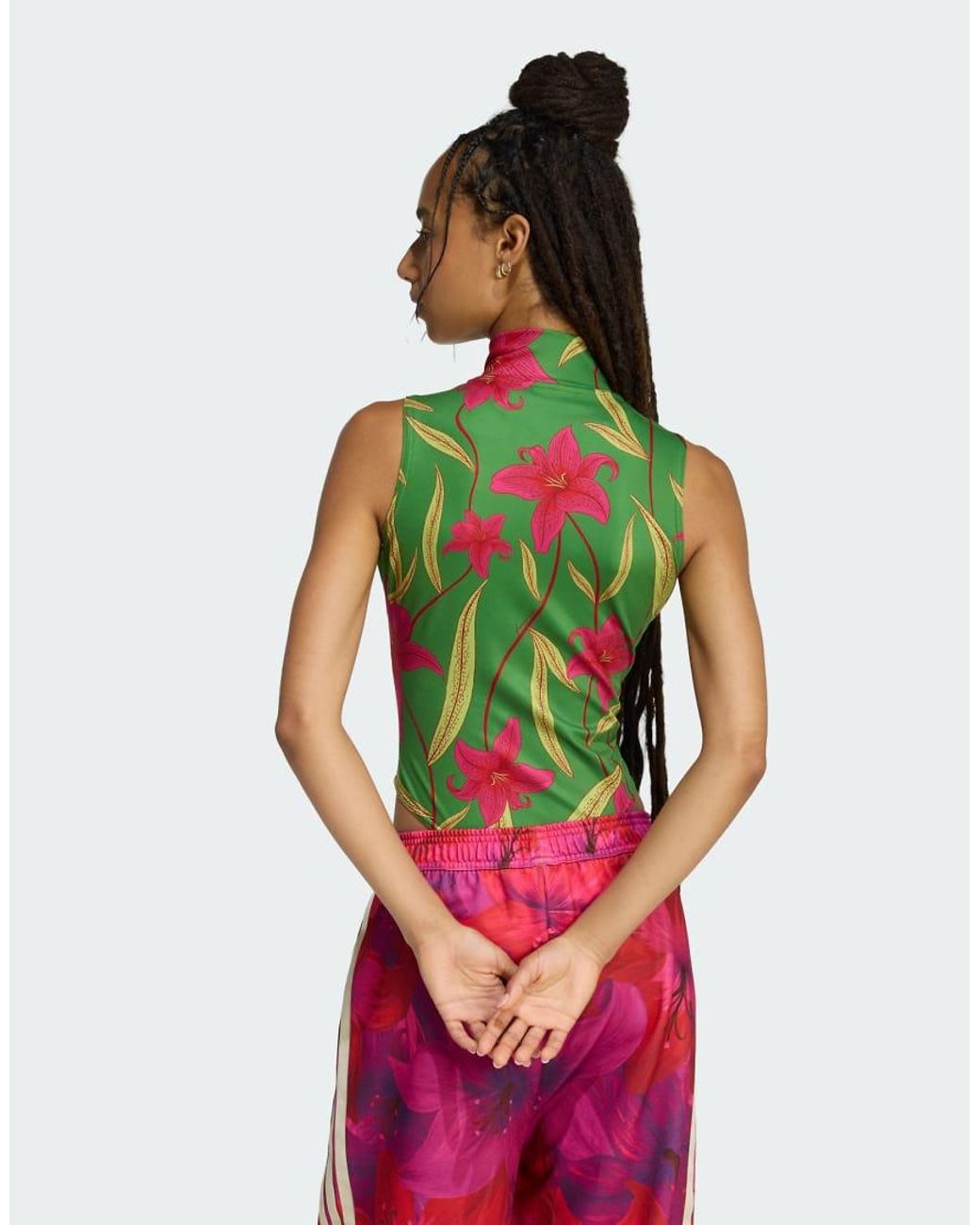 Adidas Originals Green Adidas X Farm Rio Bodysuit