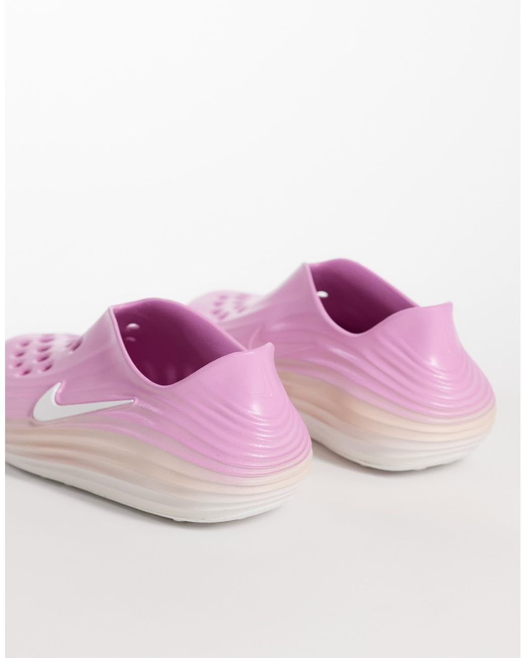 Nike Pink Reactx Rejuven8 Clogs