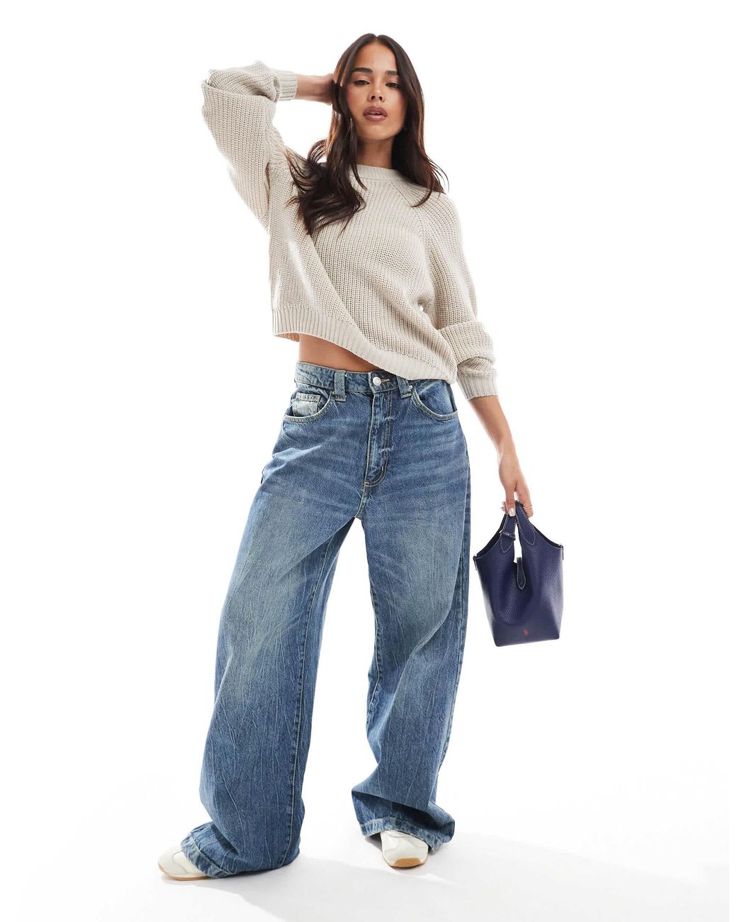 Pull ras Threadbare en coloris Natural