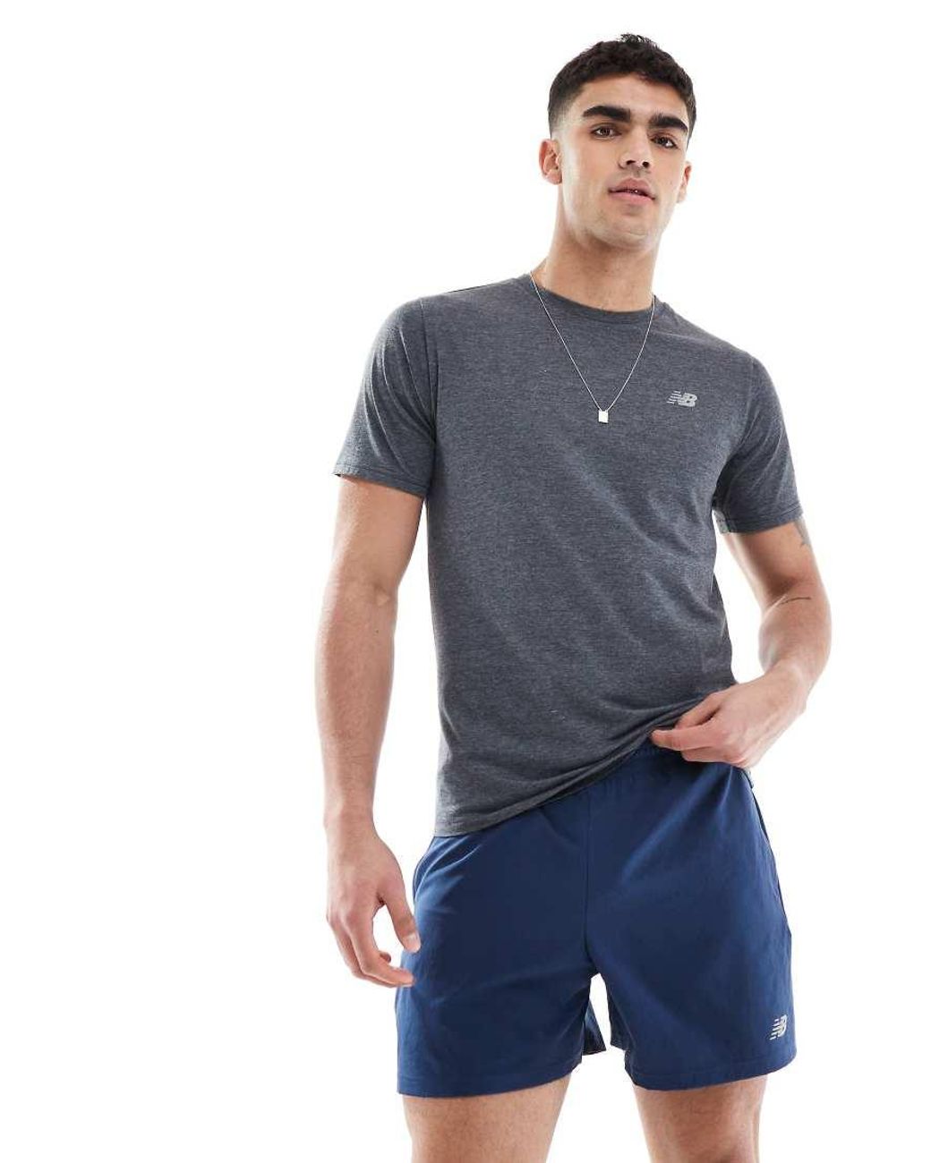 New Balance Blue Essentials 5 Inch Shorts for men