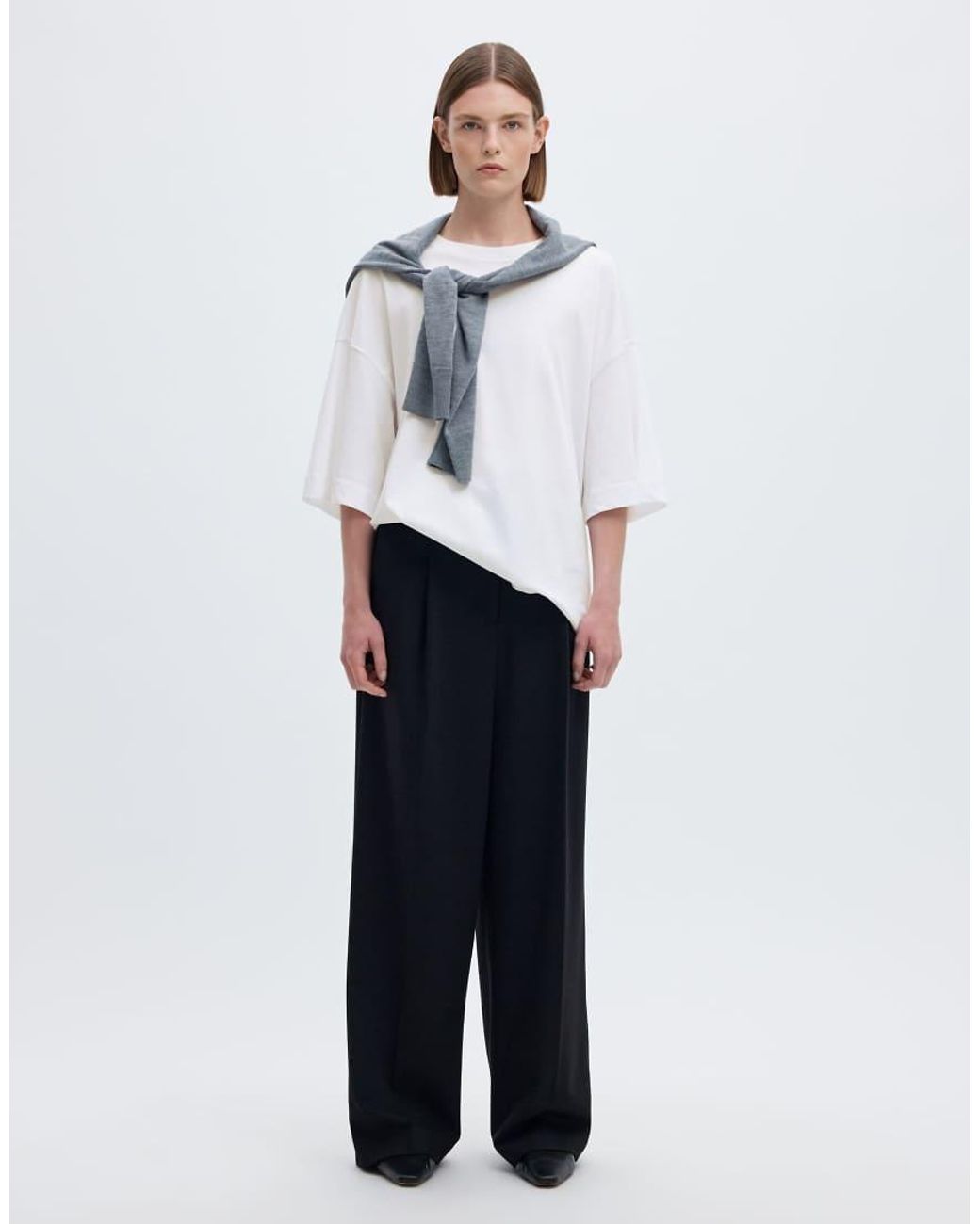 SELECTED White Colwoman Oversized Crew Neck Short Sleeve T-shirt