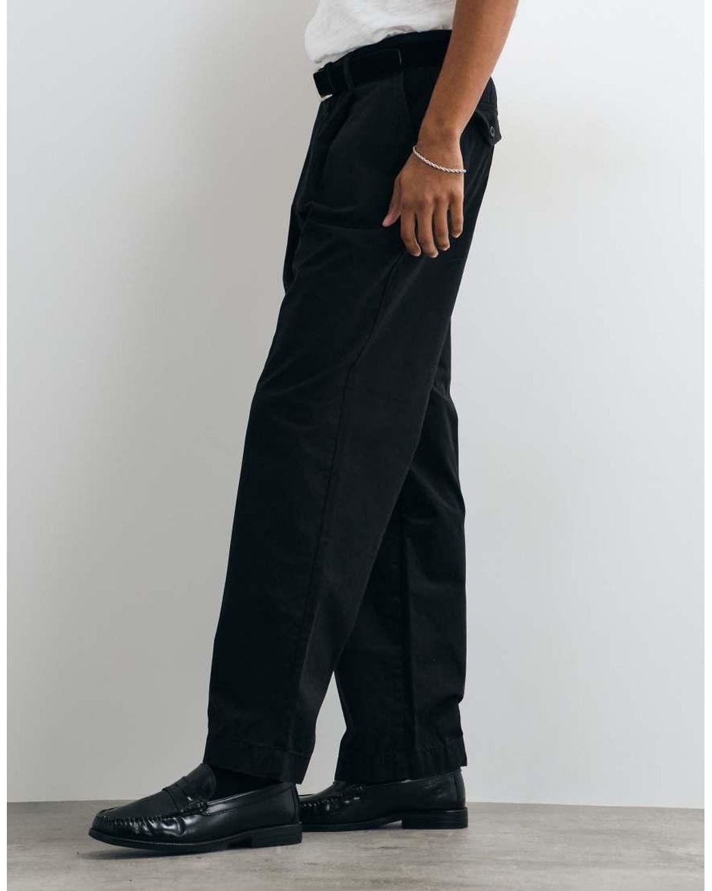 Jack & Jones Black Straight Tailored Trousers for men