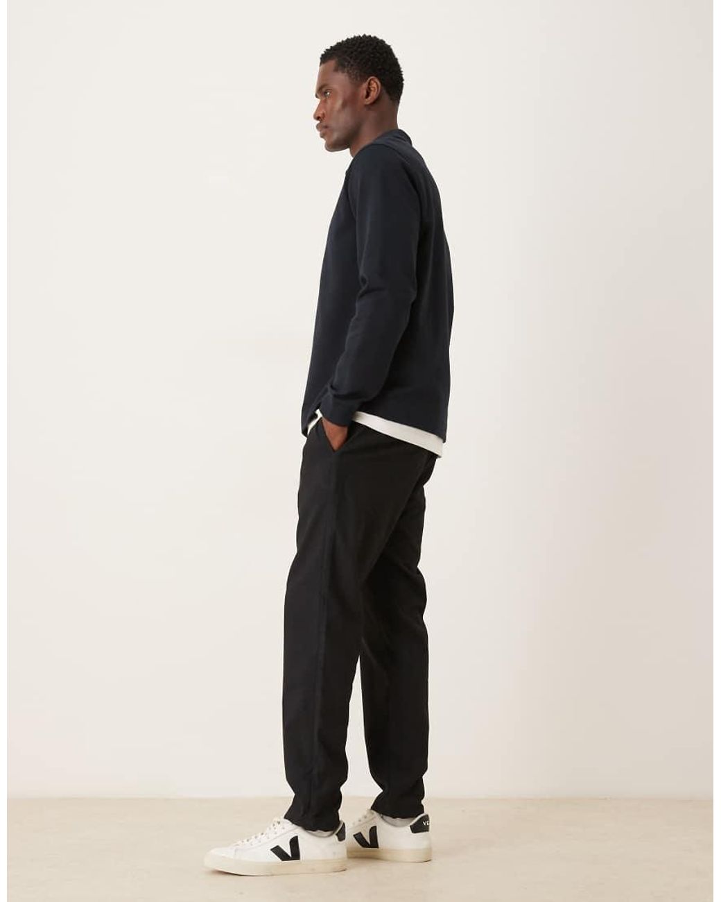 Mango Blue Slim Fit Joggers for men