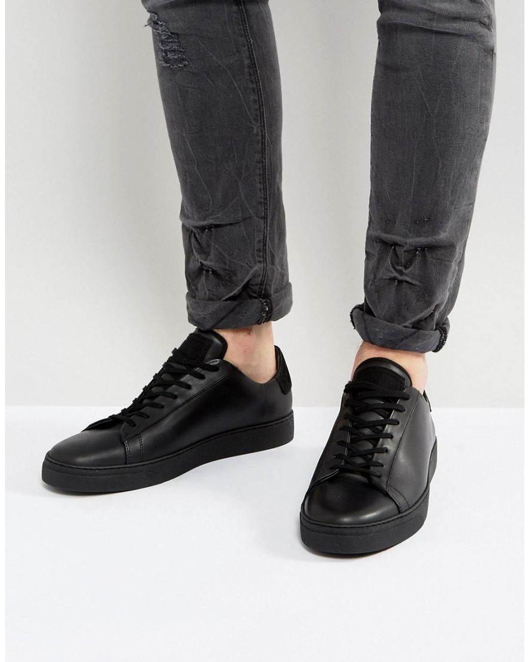 AllSaints Low Top Sneaker in Black for Men | Lyst