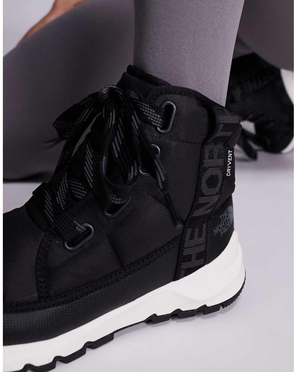 The North Face Black Thermoball Lace-Up Luxe Waterproof Boots