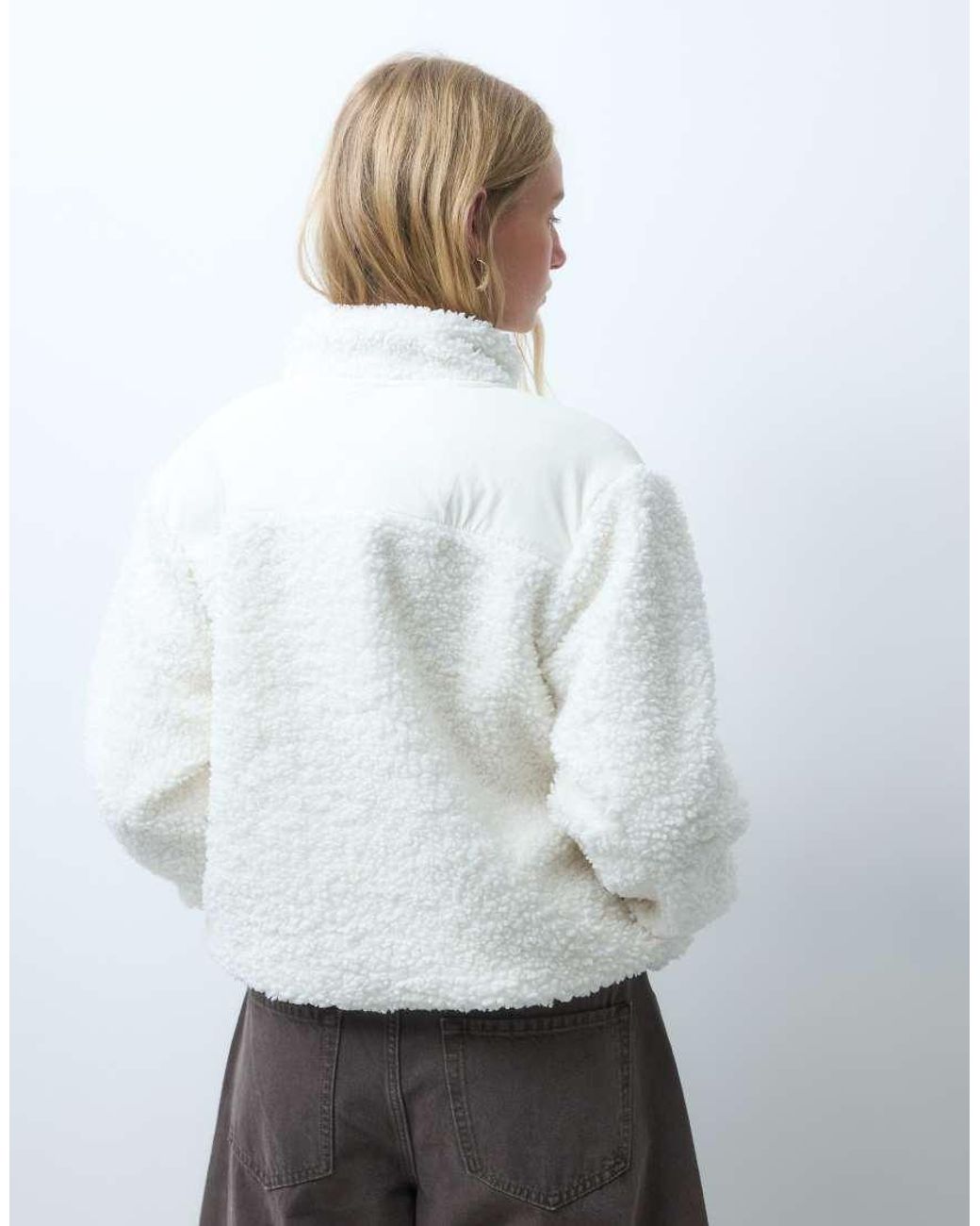 Levi's White Iris Pullover Sherpa Fleece