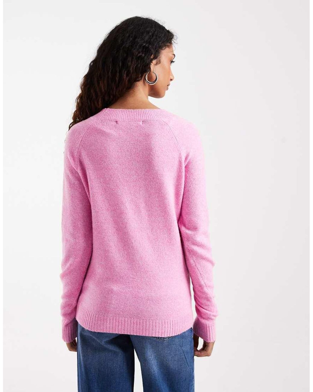 Vero Moda Pink Round Neck Knitted Jumper