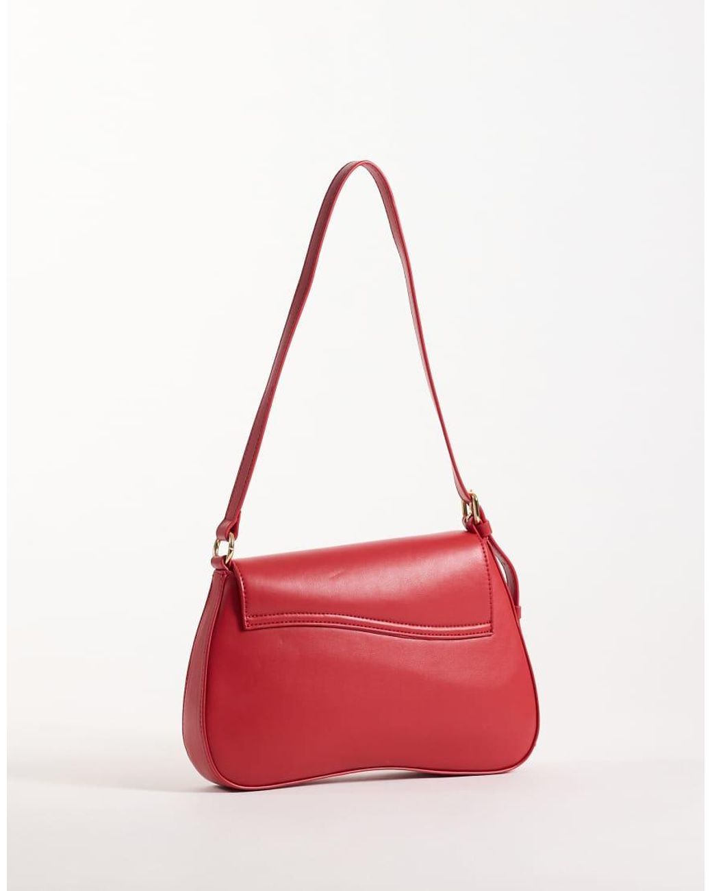 ASOS Red Asymmetric Flap Shoulder Bag