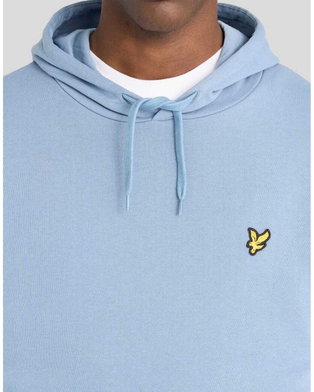 Lyle & Scott Blue Loopback Cotton Hoodie for men