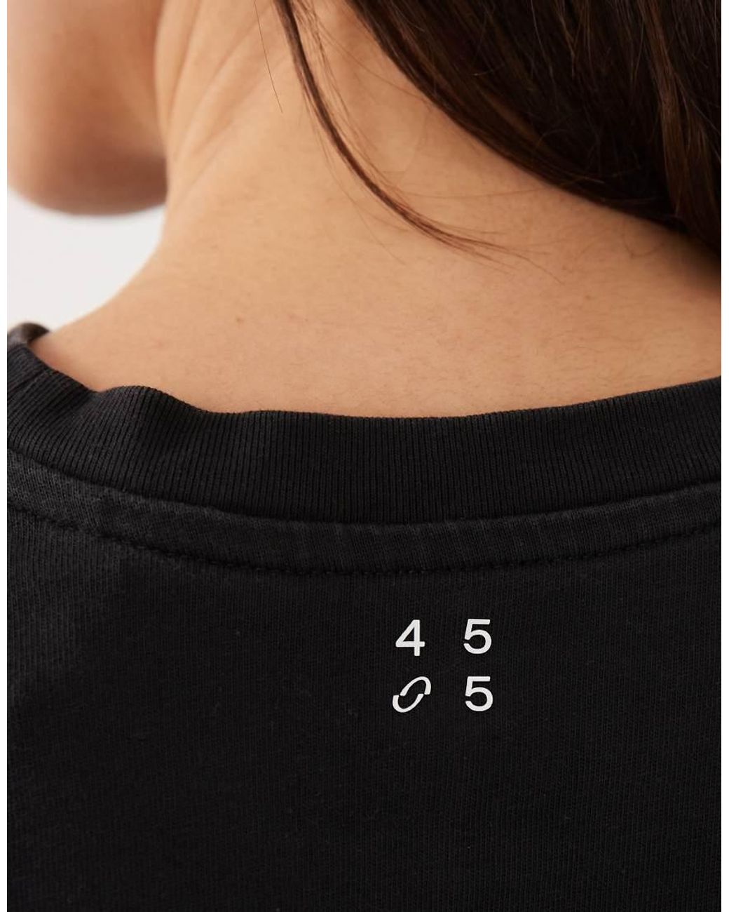4505 Black Icon Heavyweight Cotton Cropped T-shirt With Quick Dry Finish