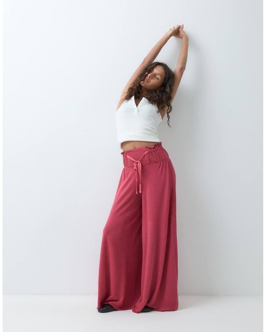 Free People Red Dream State Pants