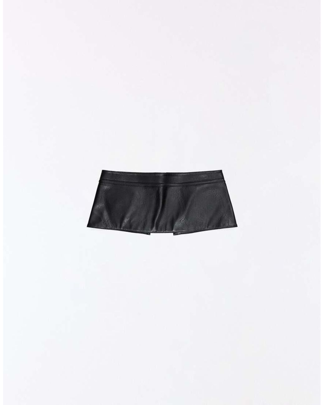 Bershka White Zip-detail Skirt Belt
