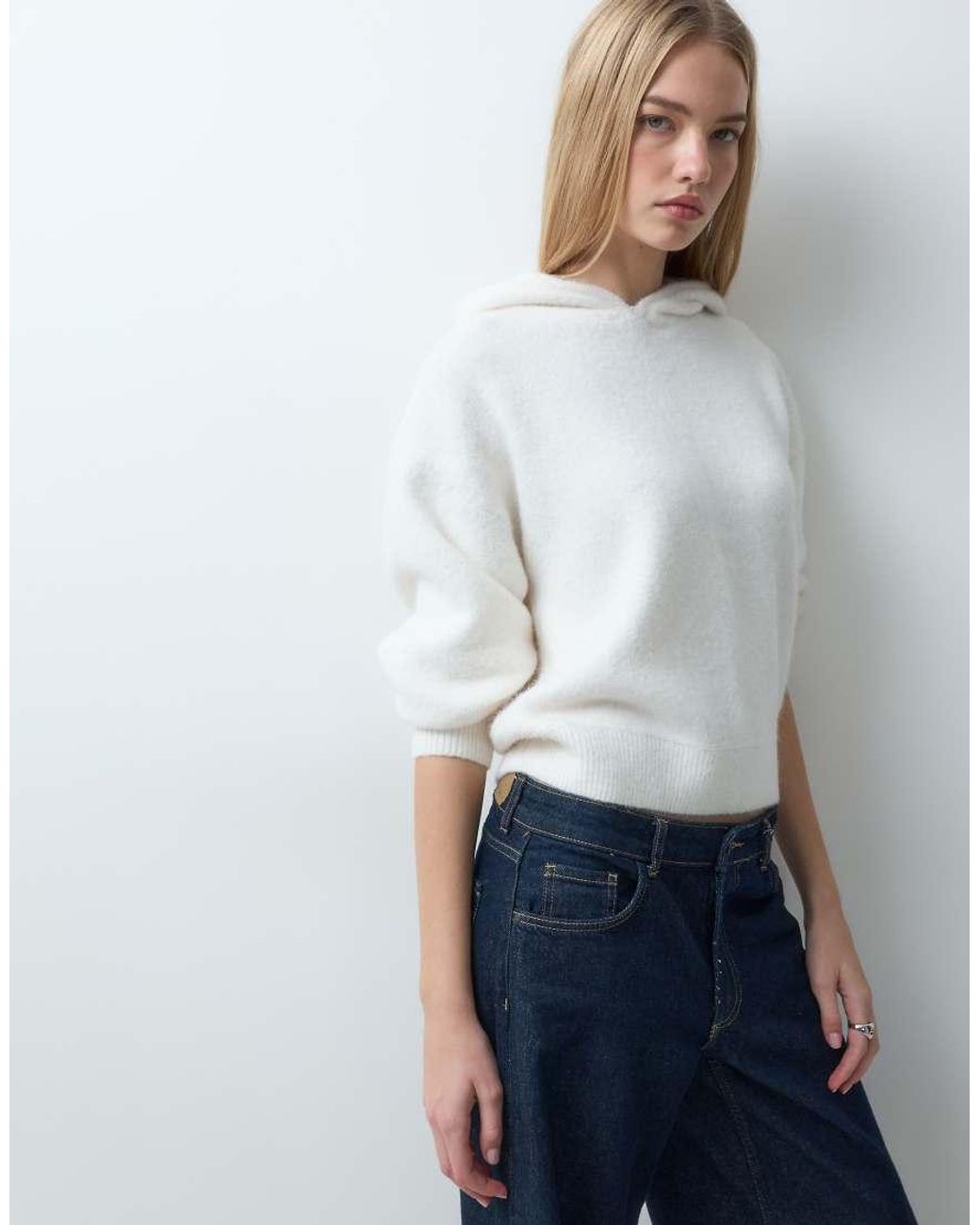 Abercrombie & Fitch Gray Soft Knitted Lounge Hoodie