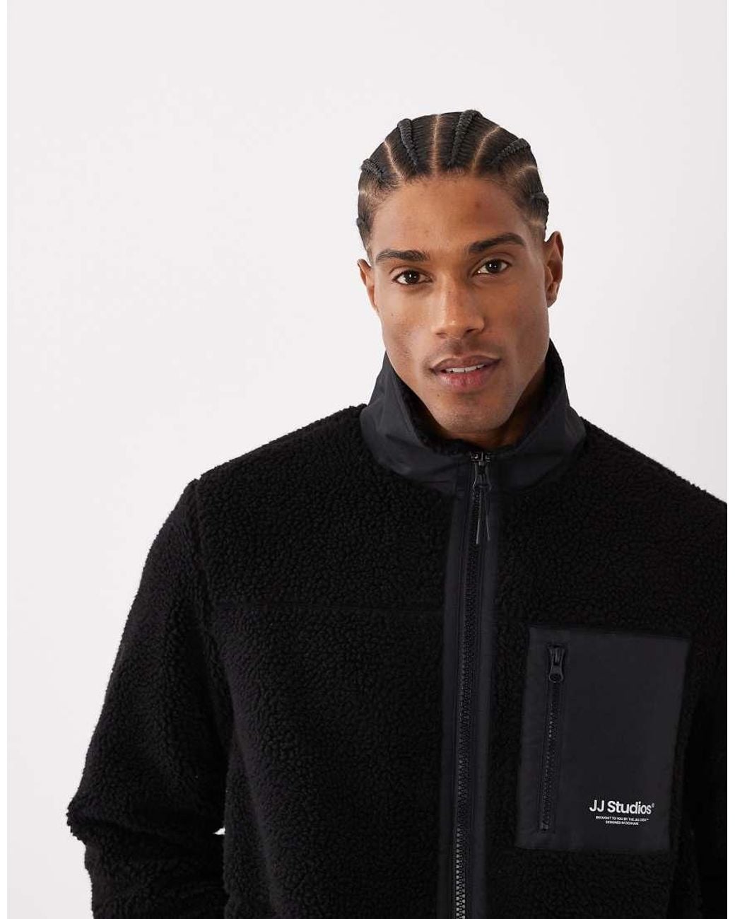 Jack & Jones Black Teddy Fleece for men