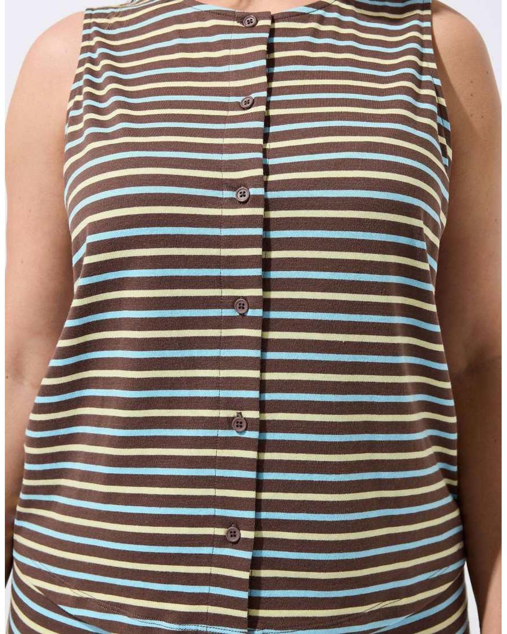 Yours Clothing White Stripe Button Waistcoat