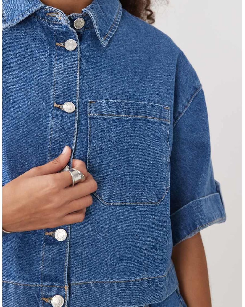 ASOS Blue Denim Boxy Shirt