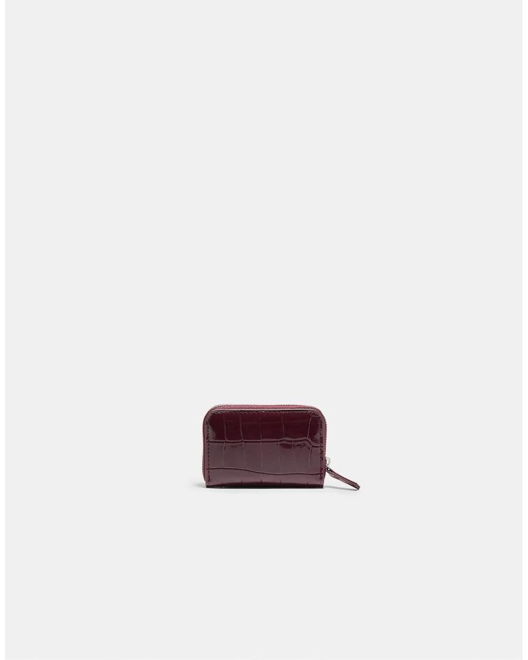 Stradivarius White Zipped Purse