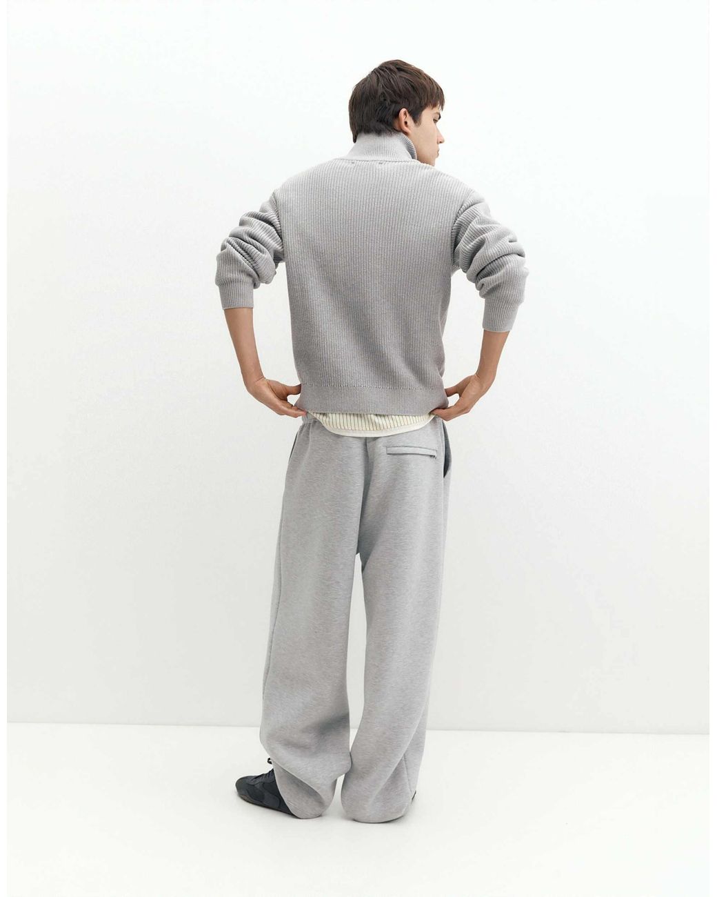 Pull&Bear Pullover mit halbem reißverschluss in Gray für Herren