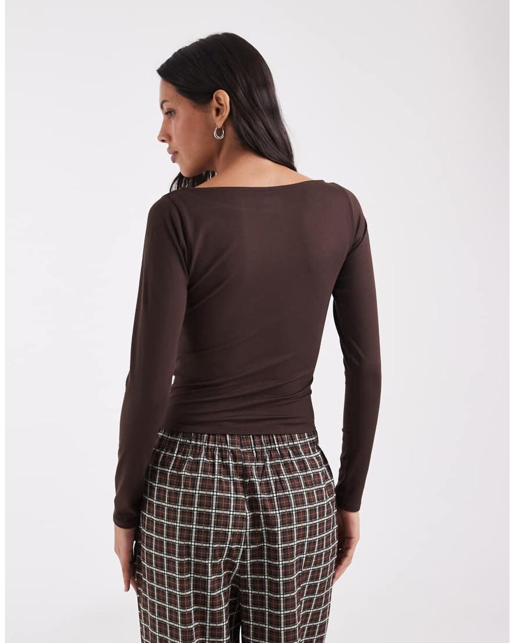 Hollister Black Long Sleeve Seamless Scoop Neck Top