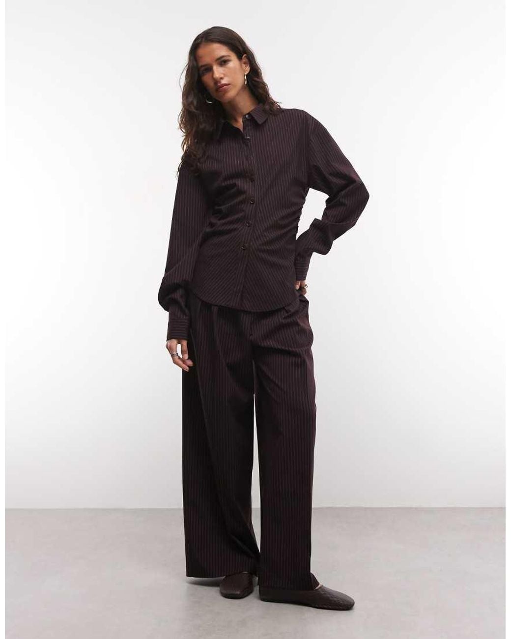 Collusion Blue Oversized Cinched Shirt