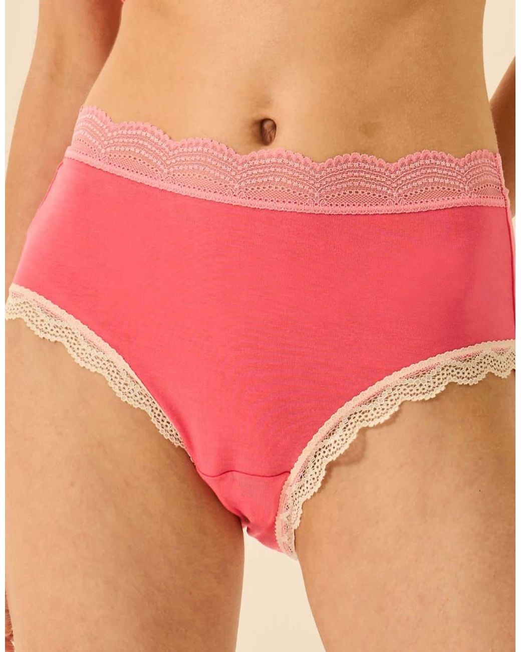 Stripe & Stare Pink High Rise Knicker Four Pack