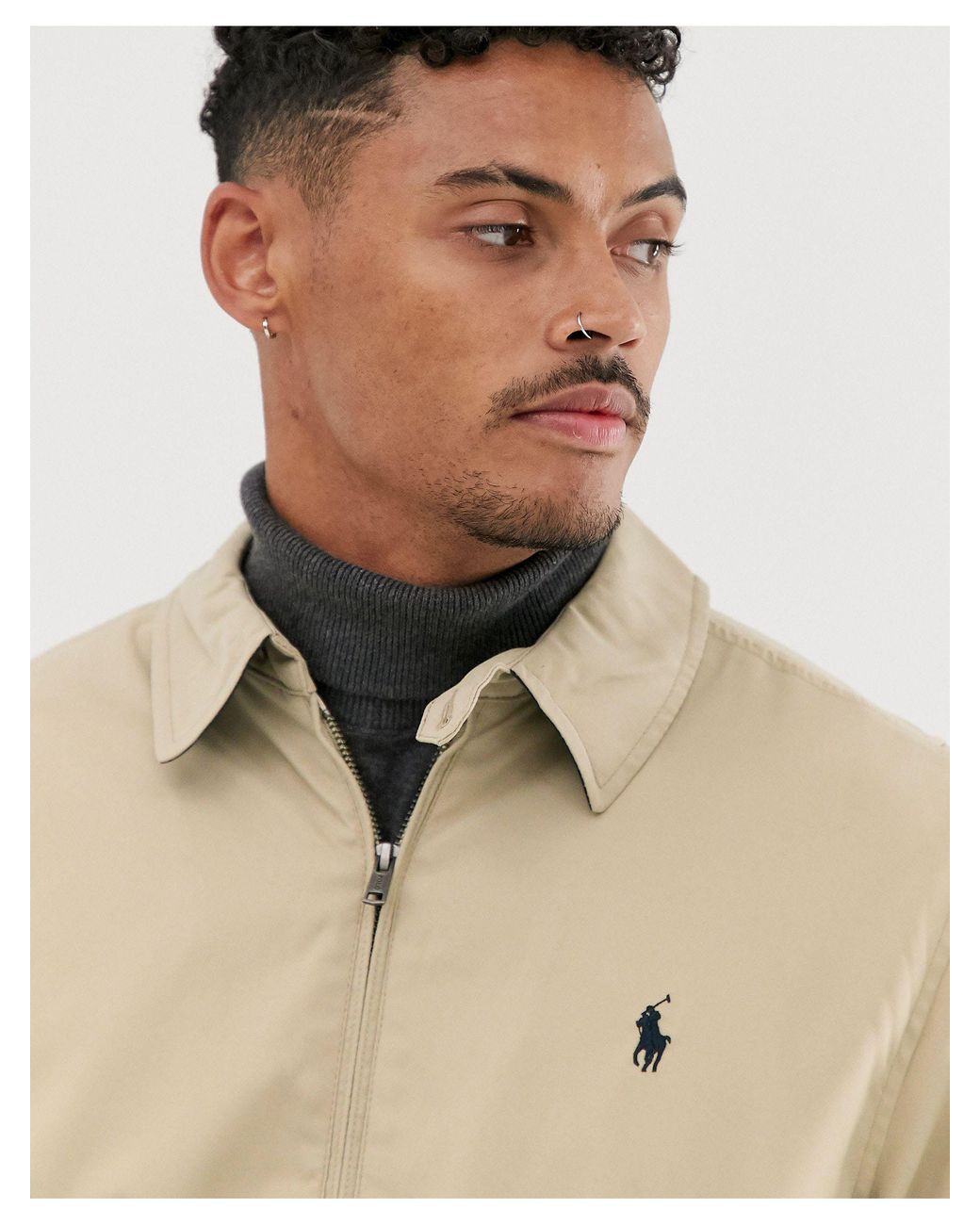 Polo Ralph Lauren Harrington Jacket in Natural for Men | Lyst