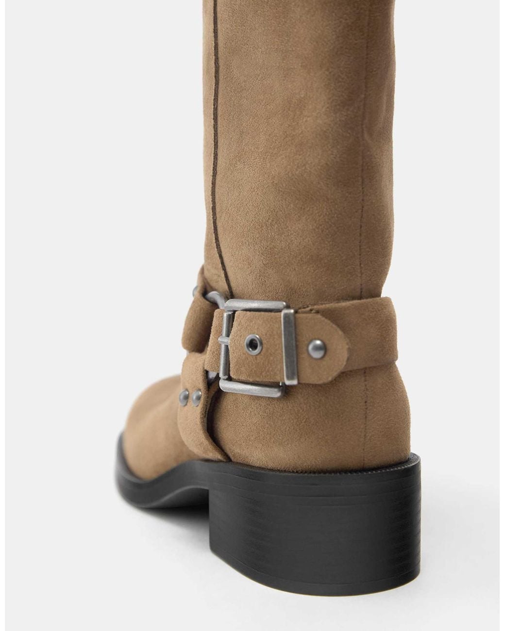 Pull&Bear Brown – biker-stiefel