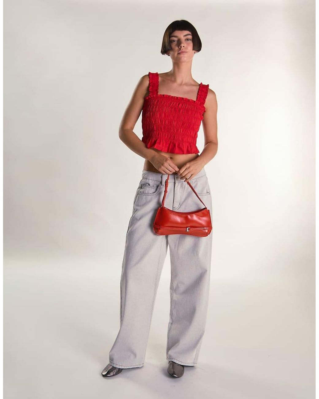Glamorous Red Smocked Top