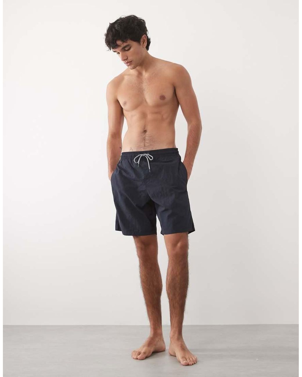 Mango Blue Boxer Style Swim Short for men