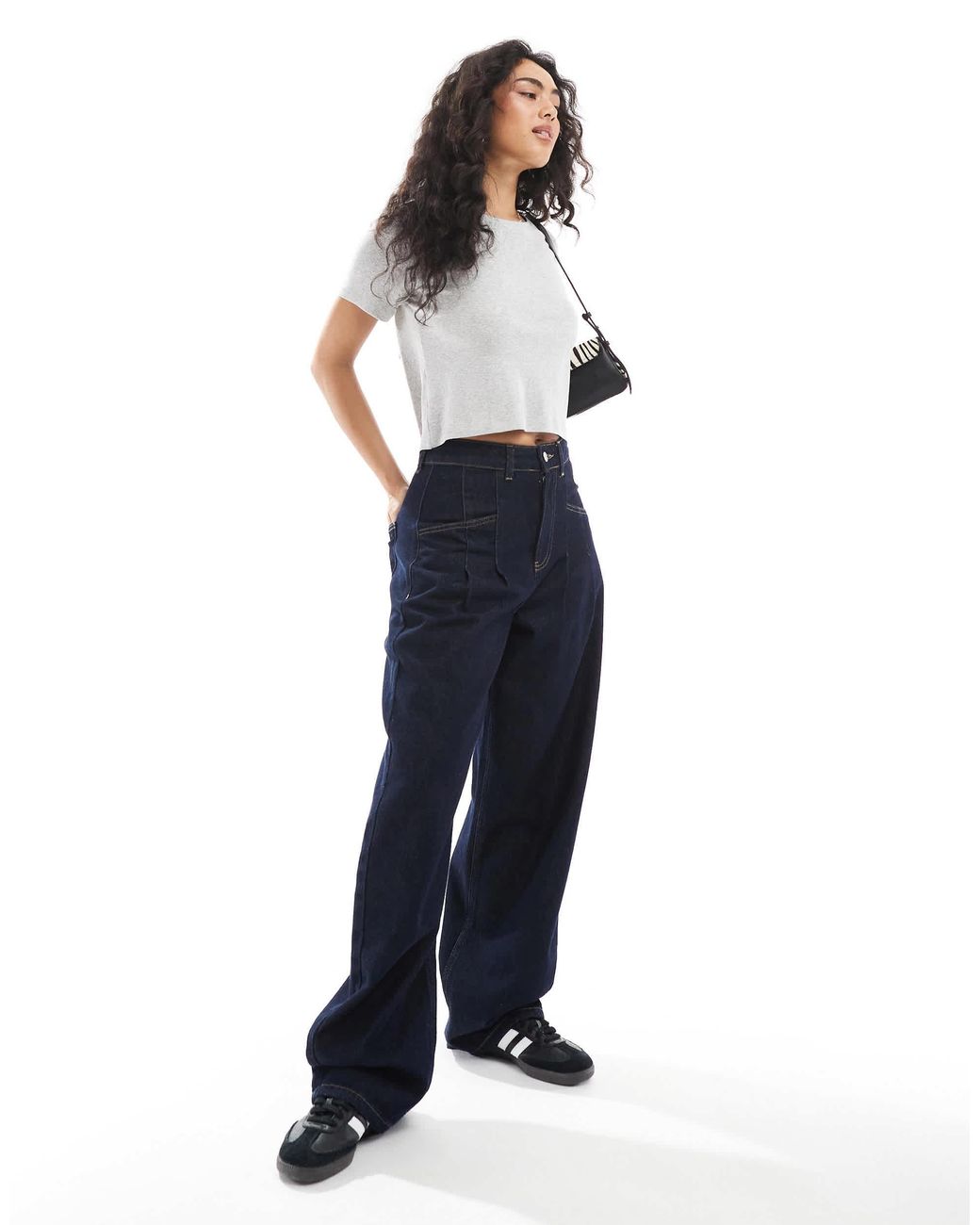 Monki White Shrunken Tee