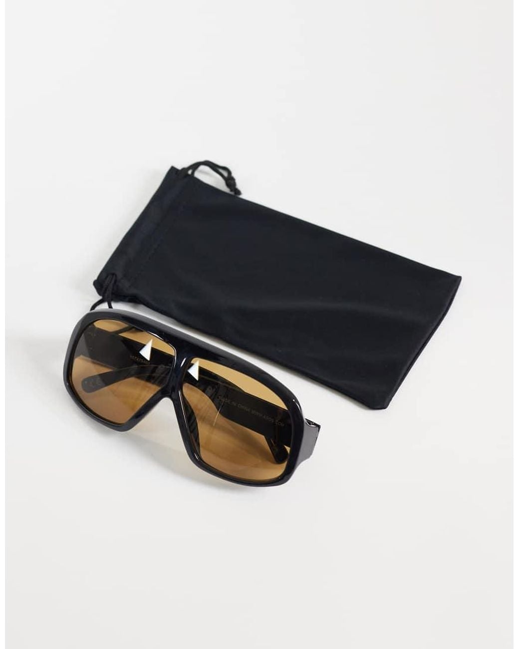 ASOS Natural Super Oversized Aviator Sunglasses