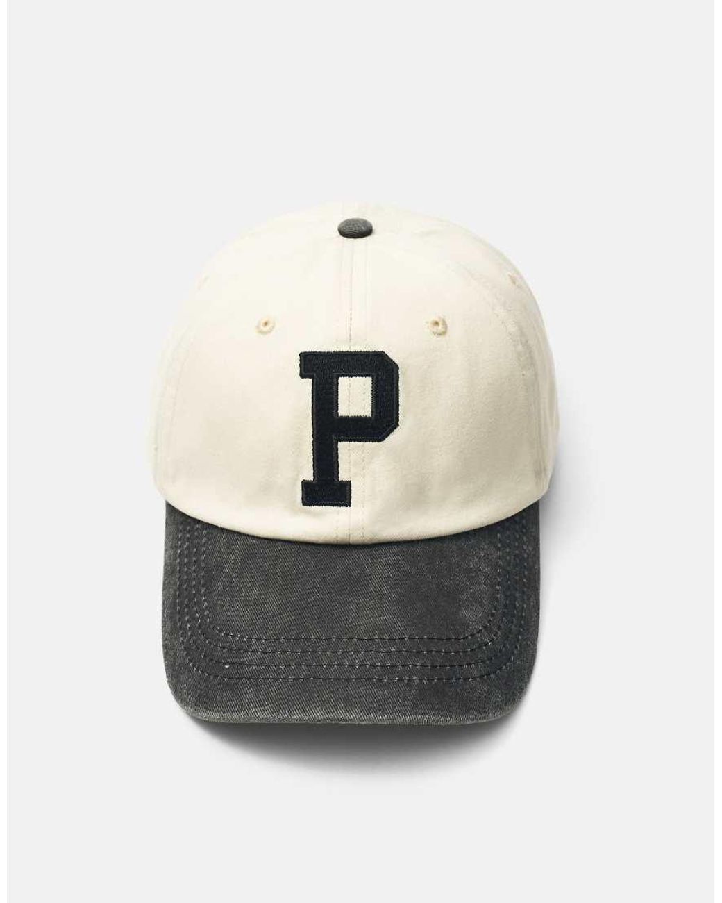 Pull&Bear Gray P Embroidered Cap for men