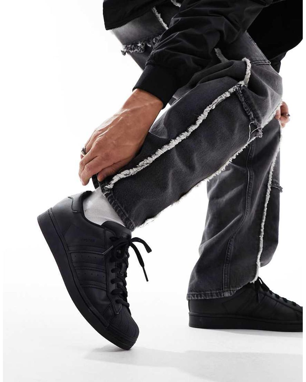 Adidas Originals Black Superstar Trainers for men