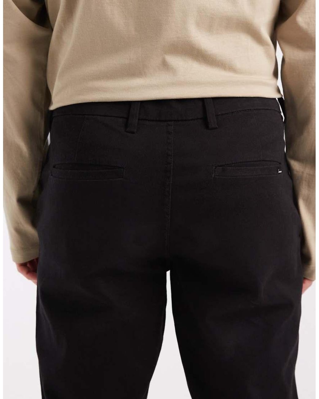 Jack & Jones Black Ollie Regular Chinos for men