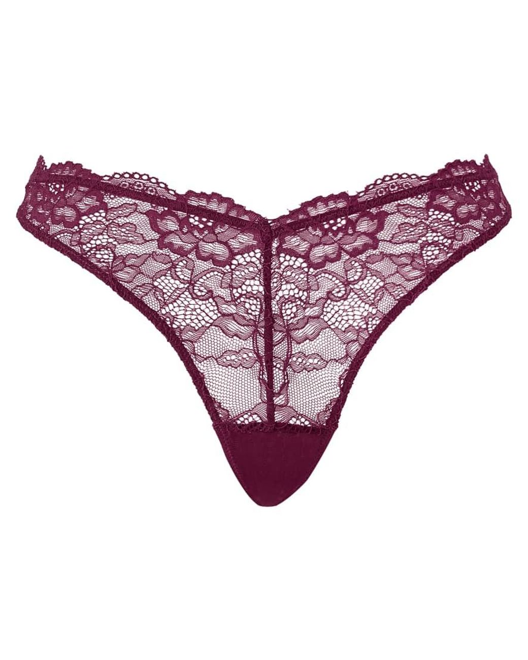 Ann Summers Brown Seduce Me Lace Crotchless Thong