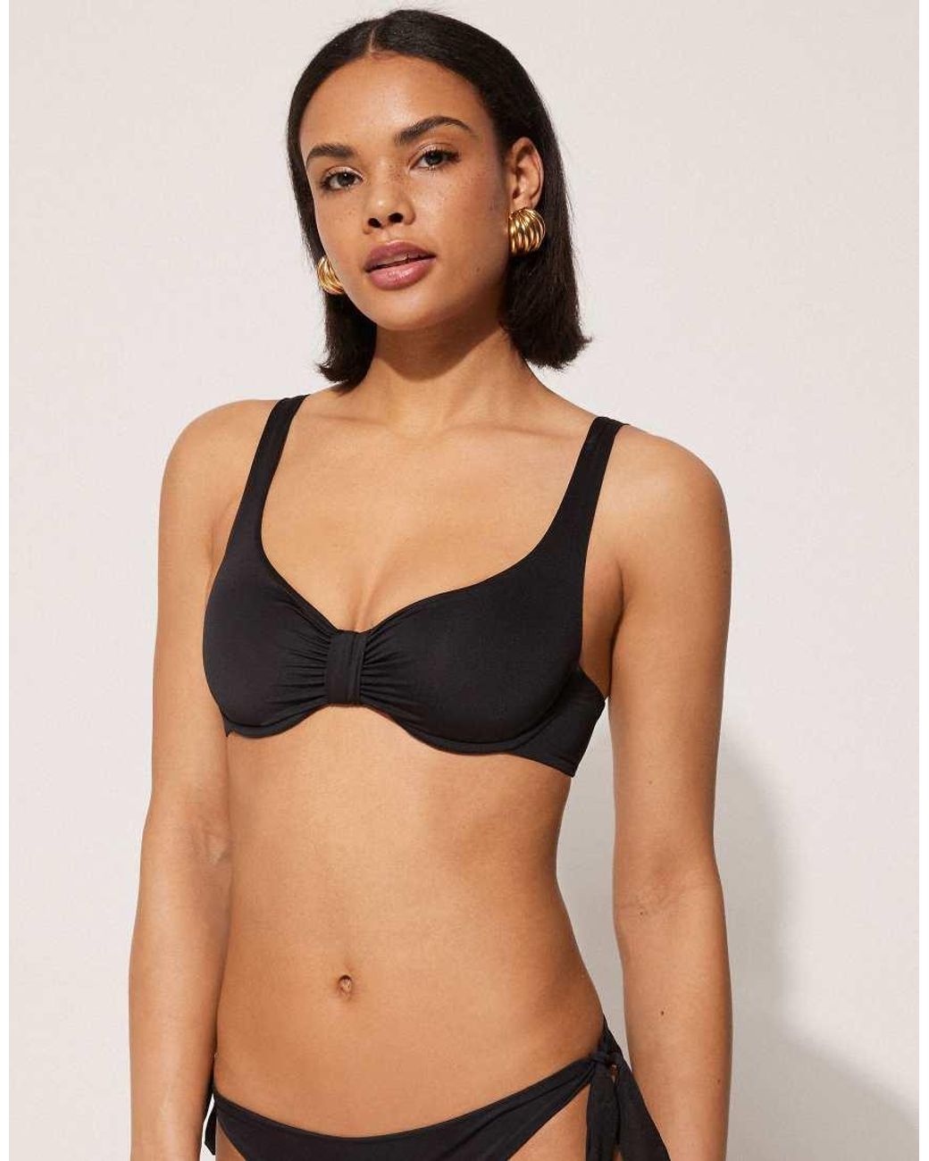 Tezenis Black Loop Balconette Bikini Top