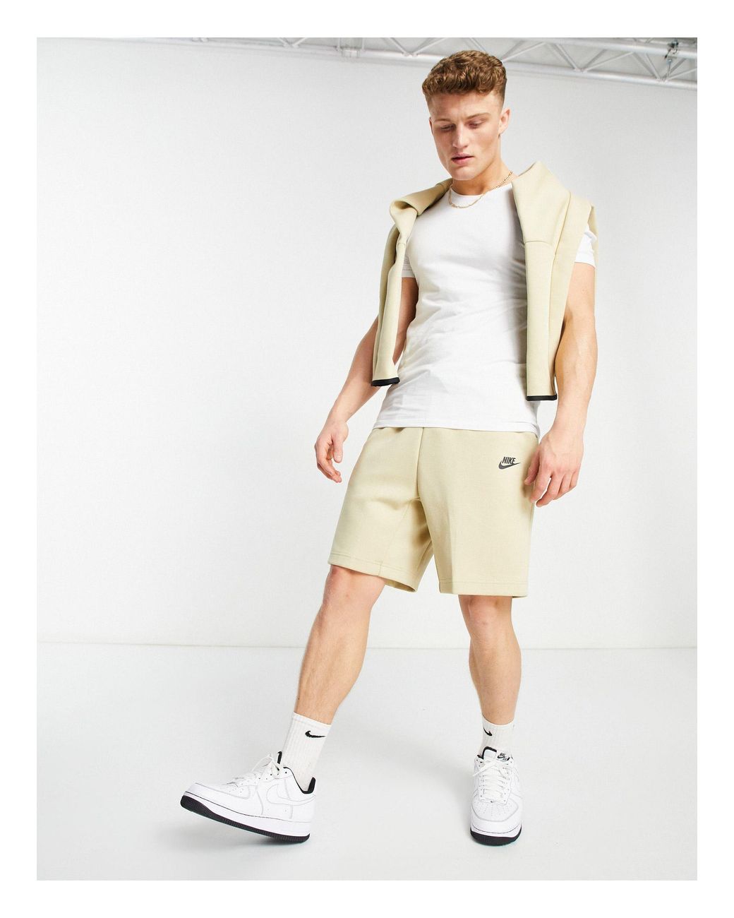 Nike Tech Fleece Shorts in Natural for Men | Lyst Canada
