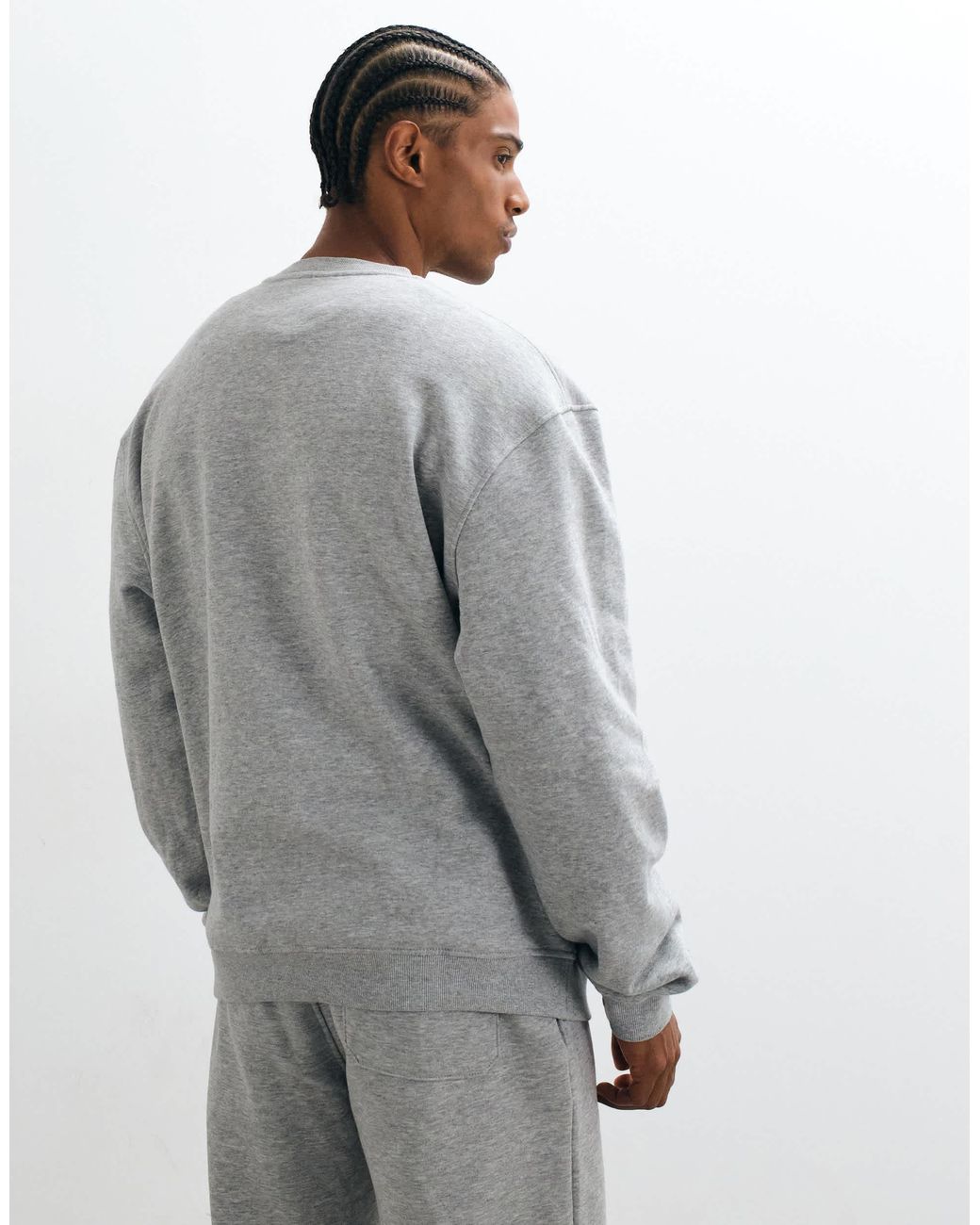 ASOS – relaxed fit basic-sweatshirt in Gray für Herren