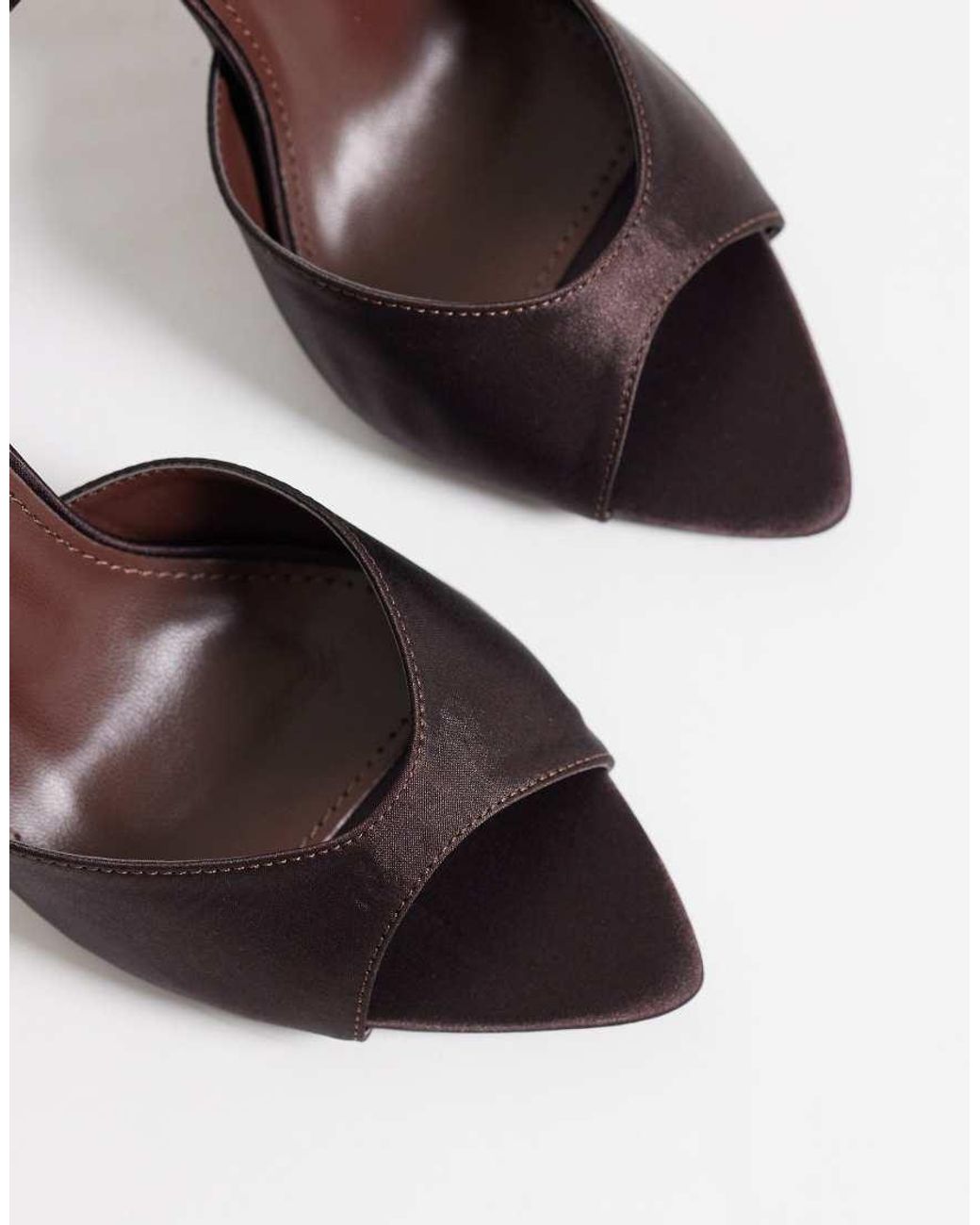 Public Desire White Peep Toe Heeled Sandals