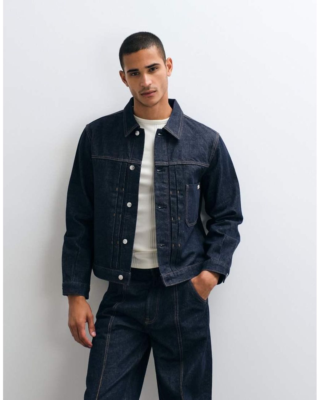 Calvin Klein Blue Classic Denim Trucker Jacket for men
