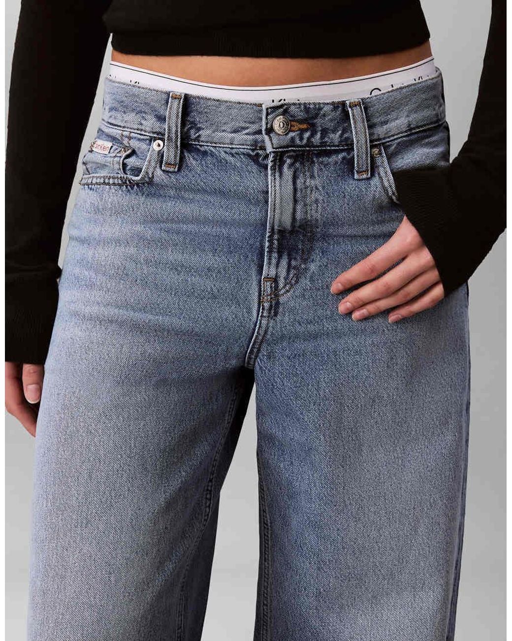 Calvin Klein Blue Low Rise baggy Jeans