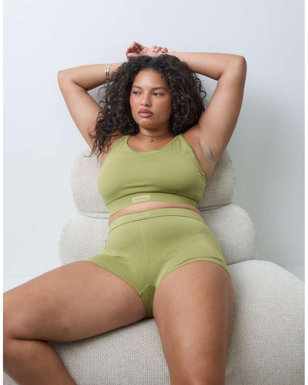 RIEN STUDIO Green Conna Fuller Bust Bralette Top
