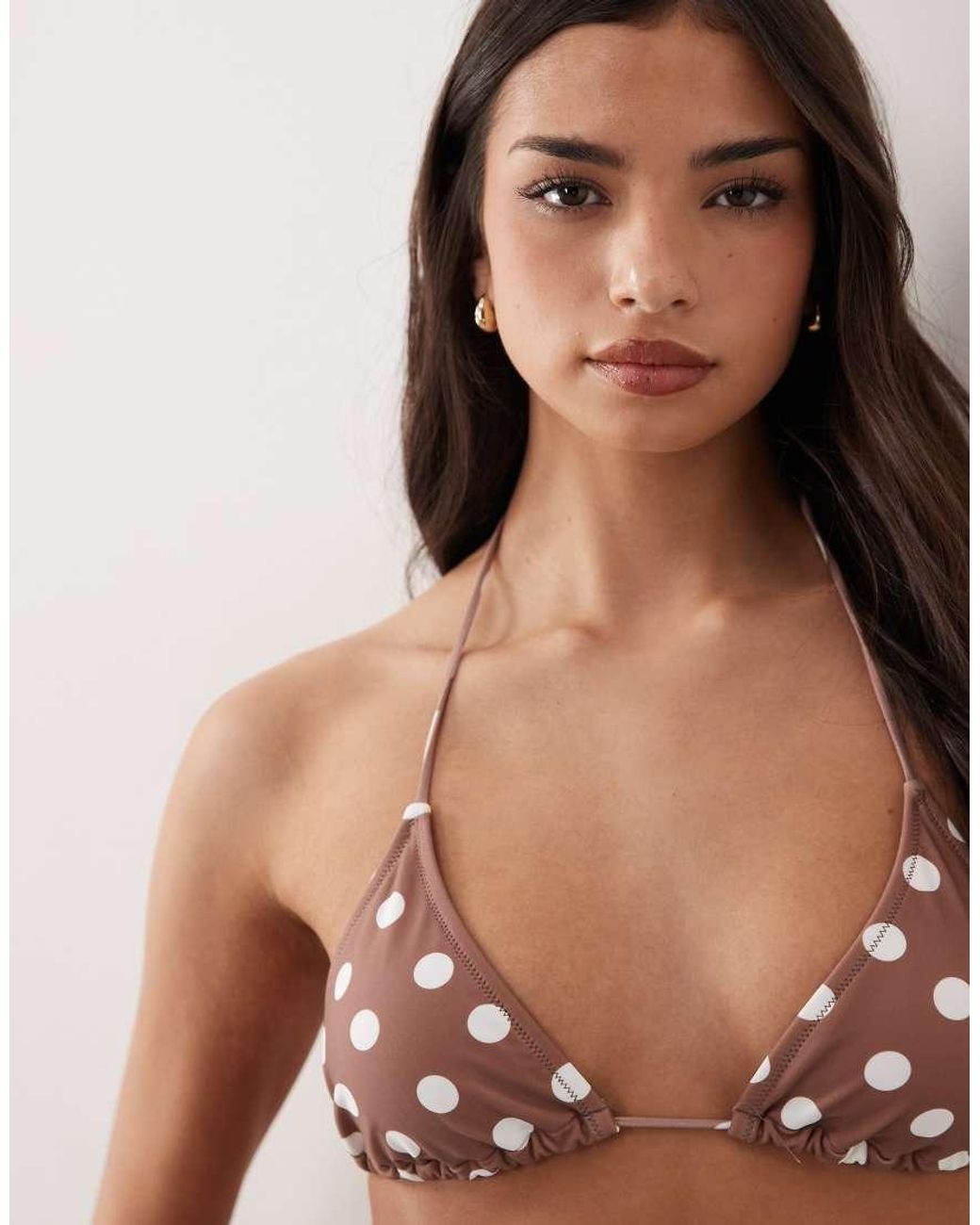 Candypants Brown Triangle Bikini Top