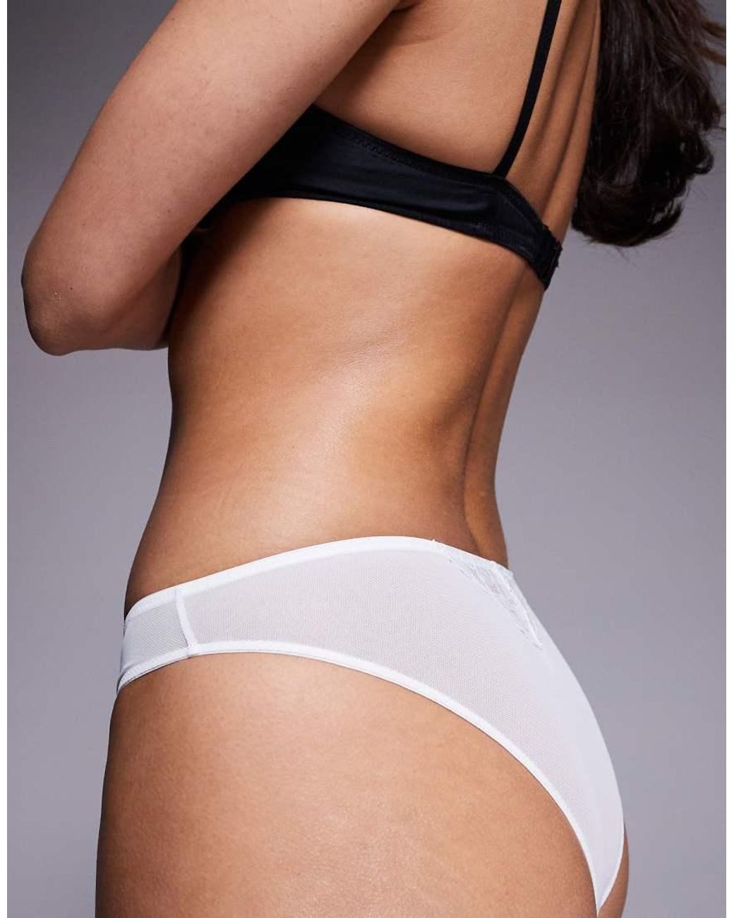 Ann Summers White Sexy Lace Brazilian Brief
