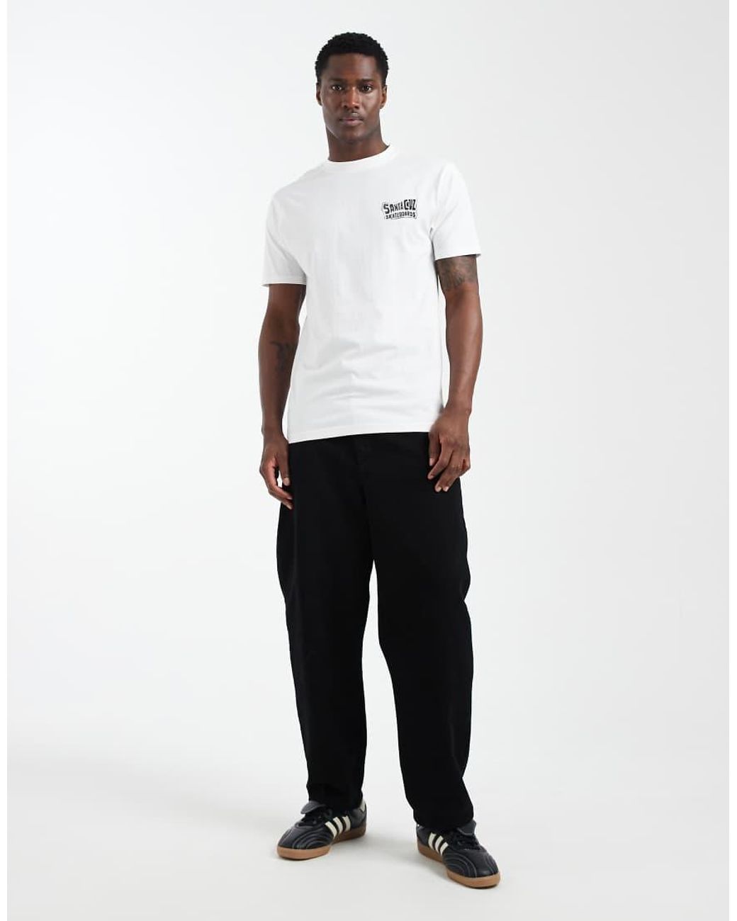 Santa Cruz White Collage Hand Back Print T-Shirt for men