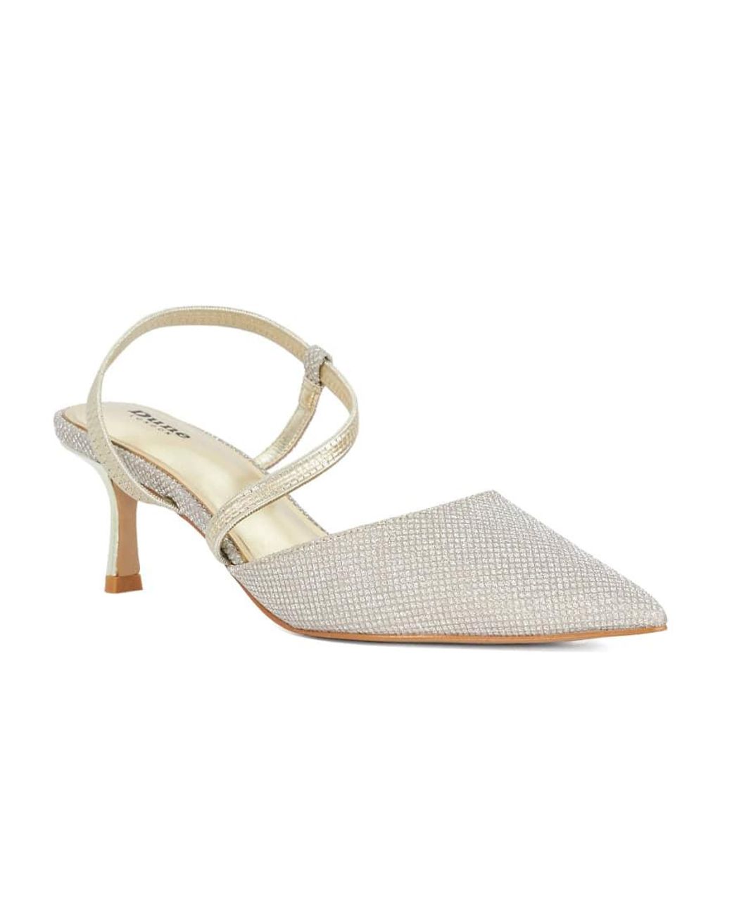 Dune White Charming Court Shoes