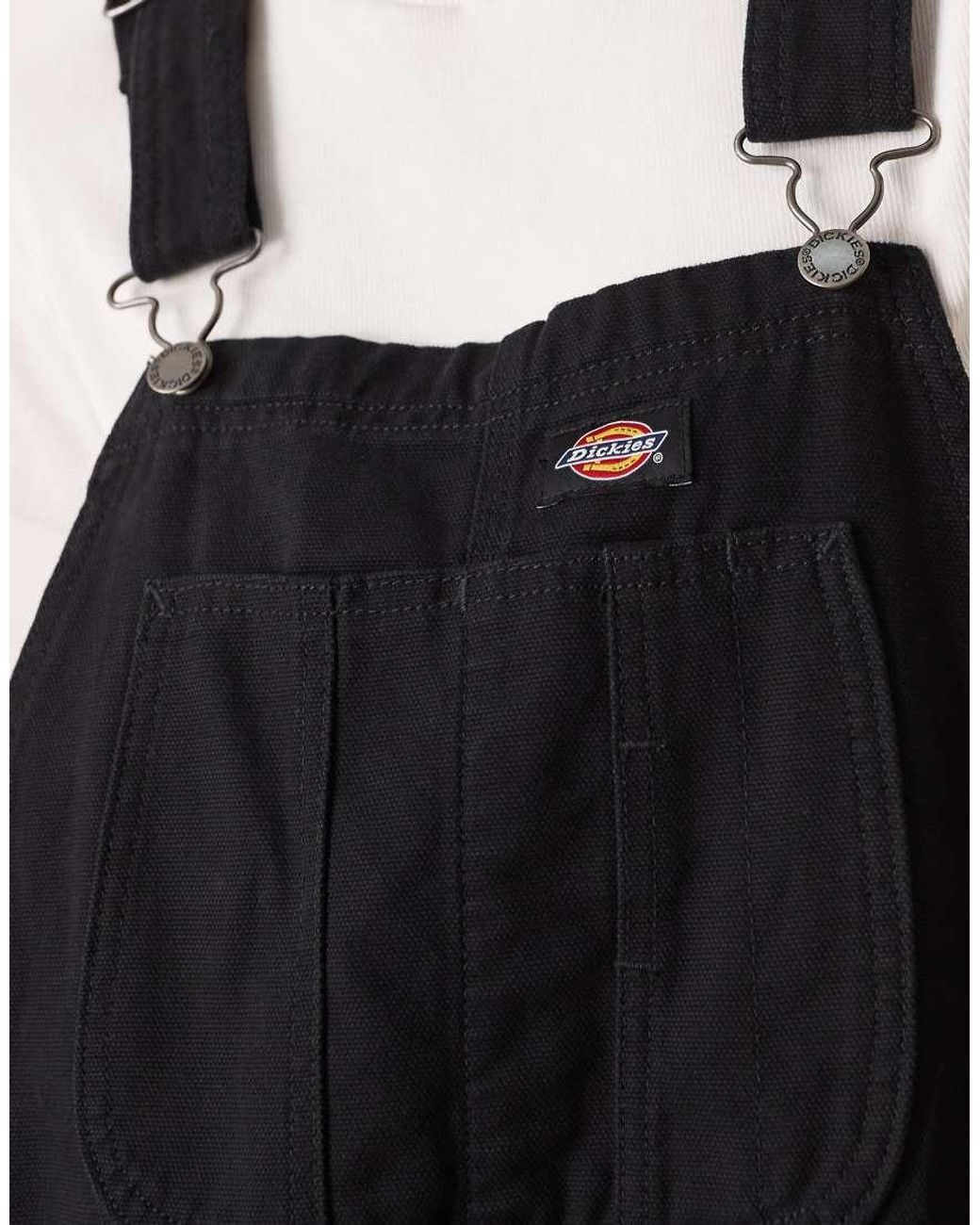 Dickies Blue Canvas Wide Leg Dungarees