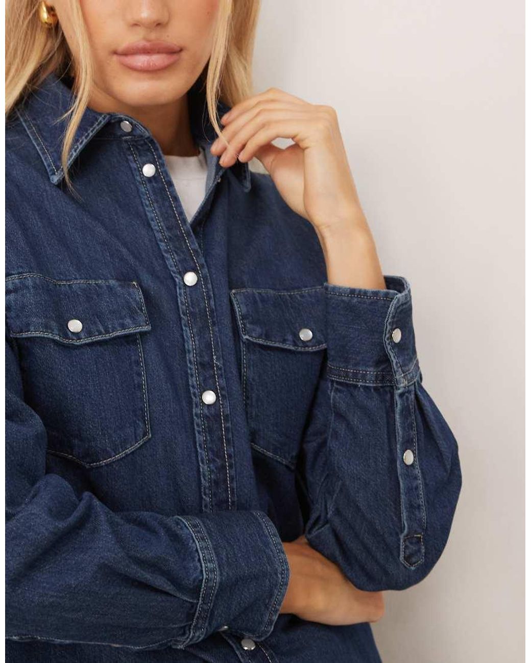 Gant Blue Relaxed Fit Denim Shirt