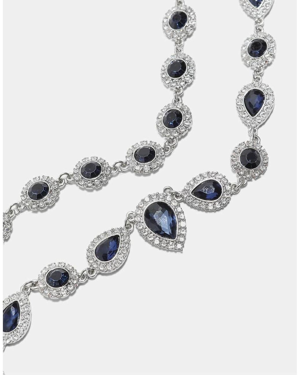 Stradivarius White Jewelled Necklace
