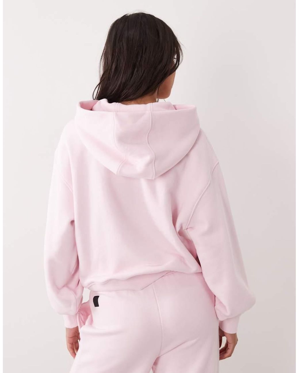 4505 Pink Rest Day 400gsm Heavyweight Cotton Cocoon Hoodie